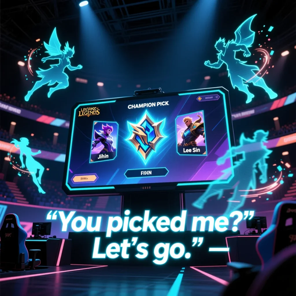 League of Legends Champion Pick Quotes
