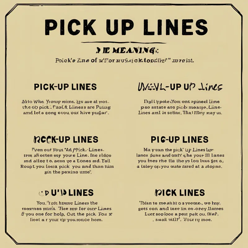 Pick Up Lines Meaning