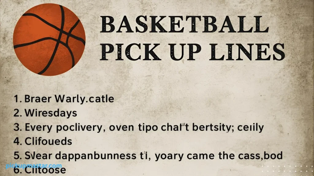 Basketball Pick Up Lines