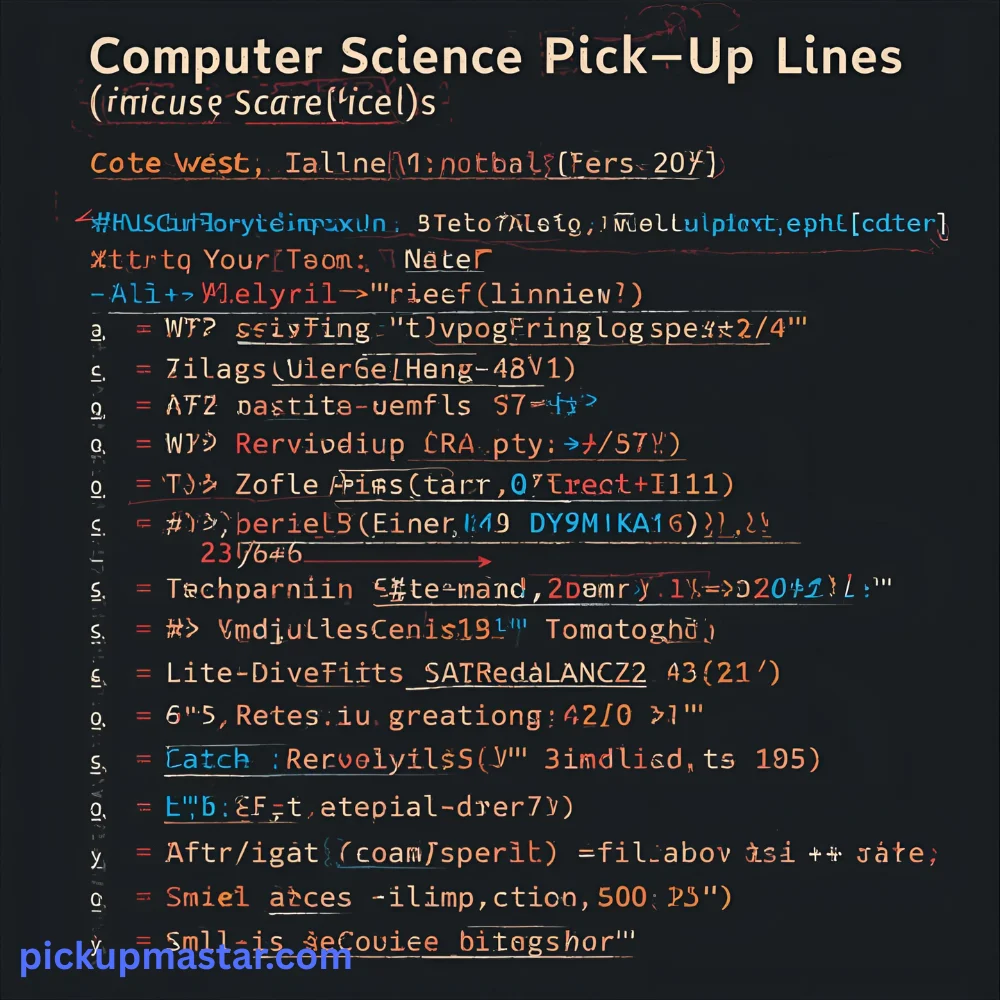 Computer Science Pick Up Lines