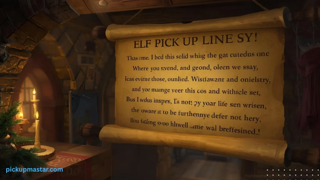 Elf Pick Up Lines