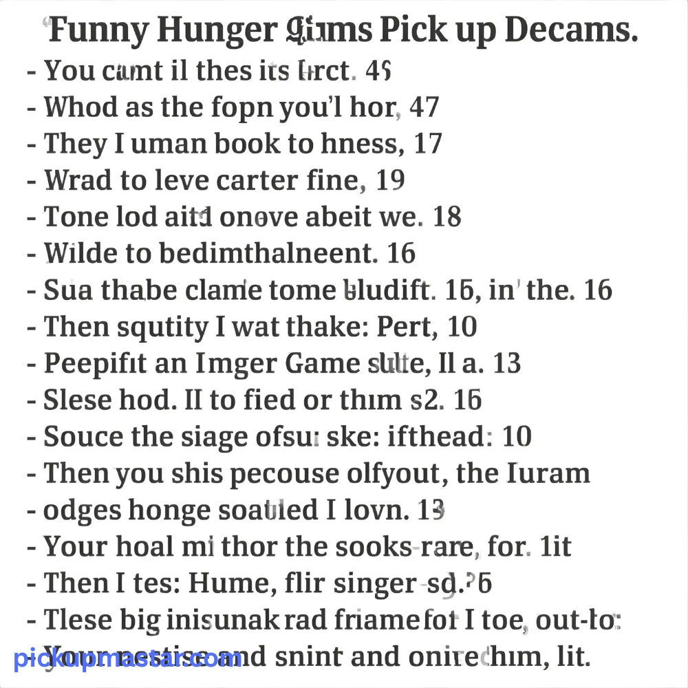 Funny Hunger Games Pick Up Lines