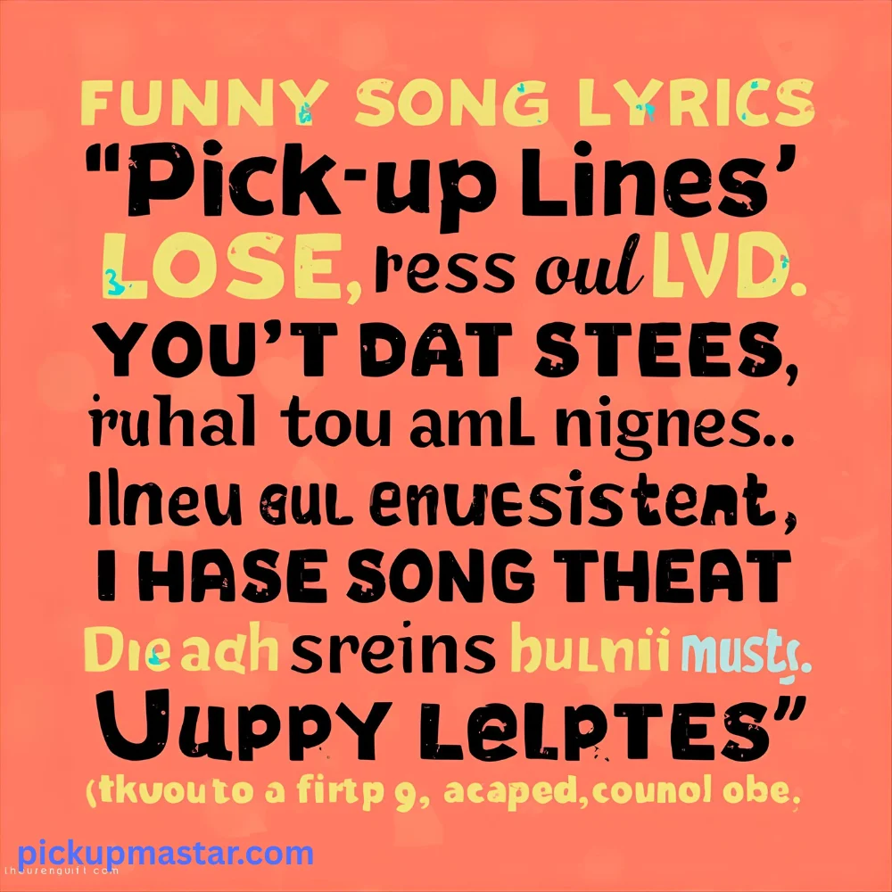 Funny Song Lyric Pick Up Lines