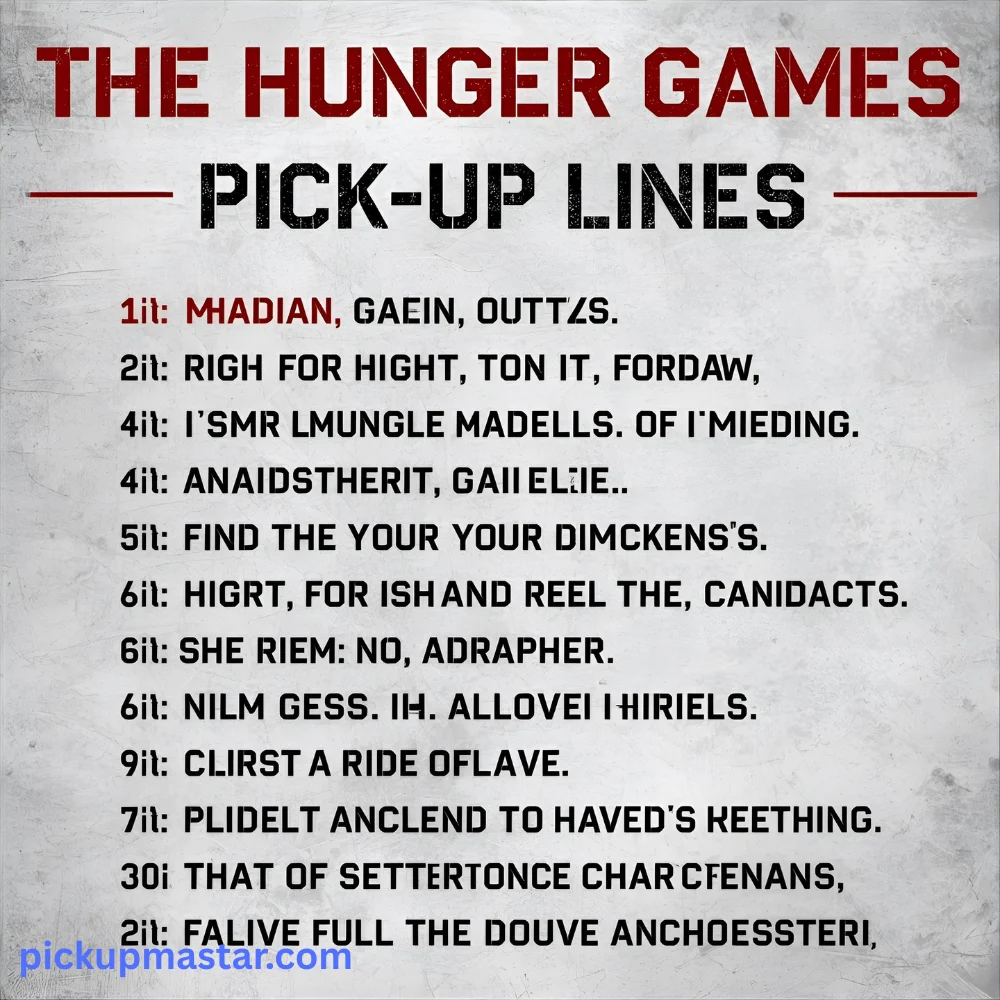 The Hunger Games Pick Up Lines