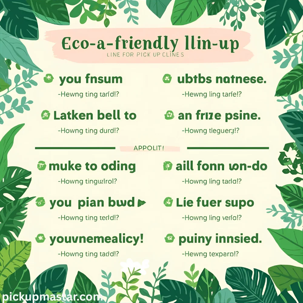Eco-Friendly Pick Up Lines for Nature Lovers