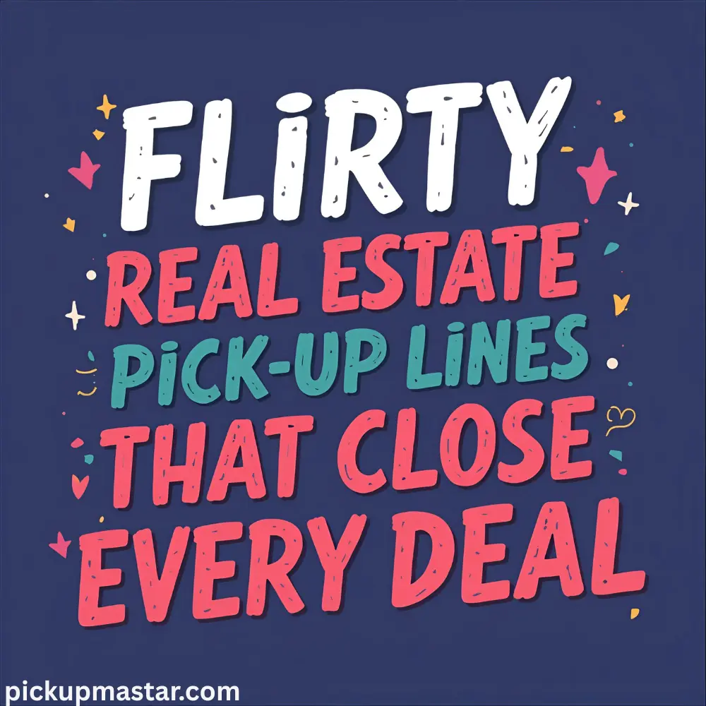 Flirty Real Estate Pick Up Lines That Close Every Deal