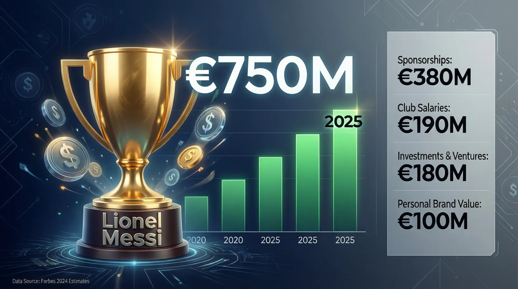 Lionel messi net worth 2025